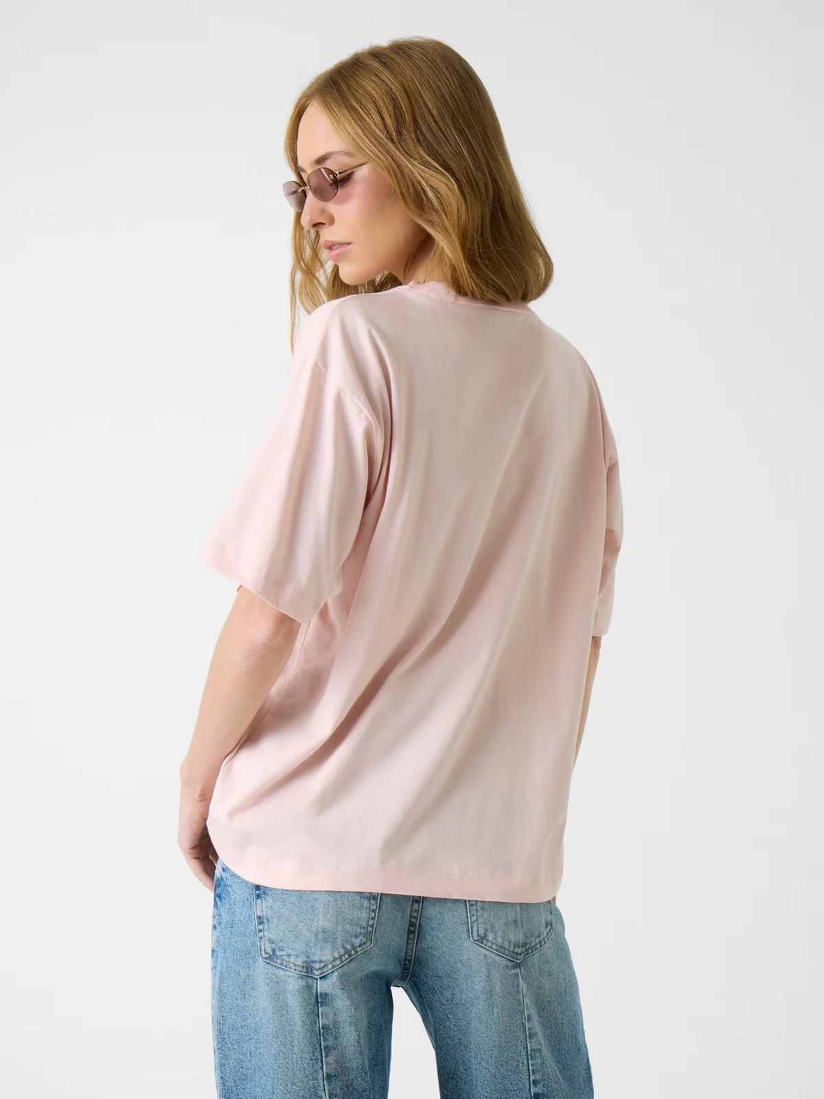 GUESS T-shirt Donna GJ SS CN OS AMERICAN TR TEE W4YI08 K8HM0 G6R4 BLUSH COTTON - Image 3