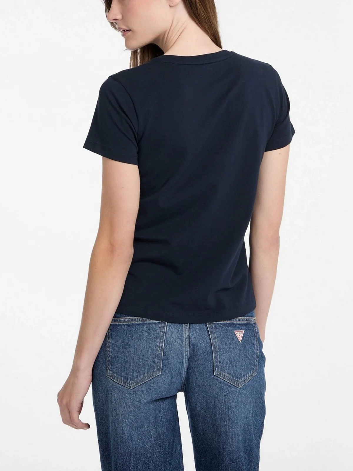GUESS T-shirt Donna GJ SS CN REG 3D EMBR GUESS TEE W5RI54 J1314 A71W Blu - Image 4