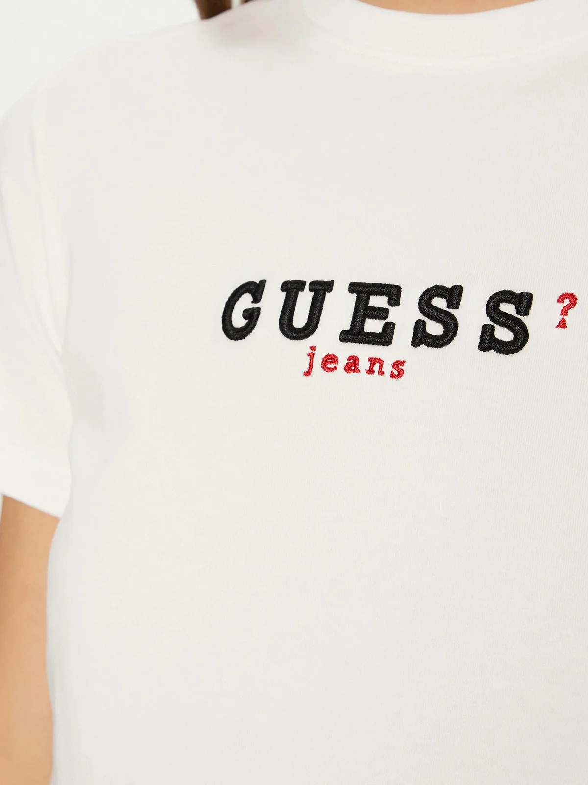 GUESS T-shirt Donna GJ SS CN REG 3D EMBR GUESS TEE W5RI54 J1314 G011 Bianco - Image 4