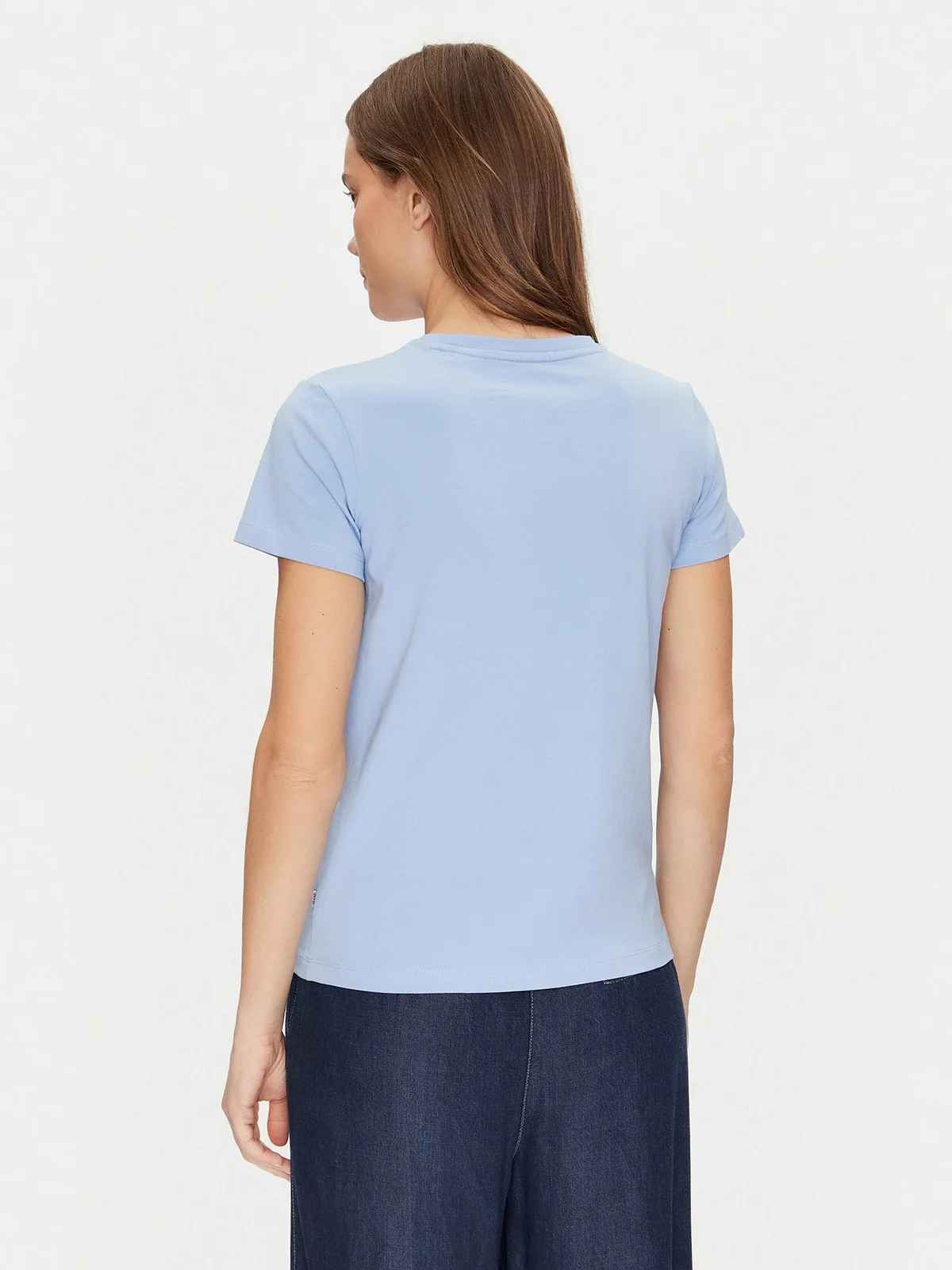 GUESS T-shirt Donna GJ SS CN REG 3D EMBR GUESS TEE W5RI54 J1314 G7CP Blu - Image 3