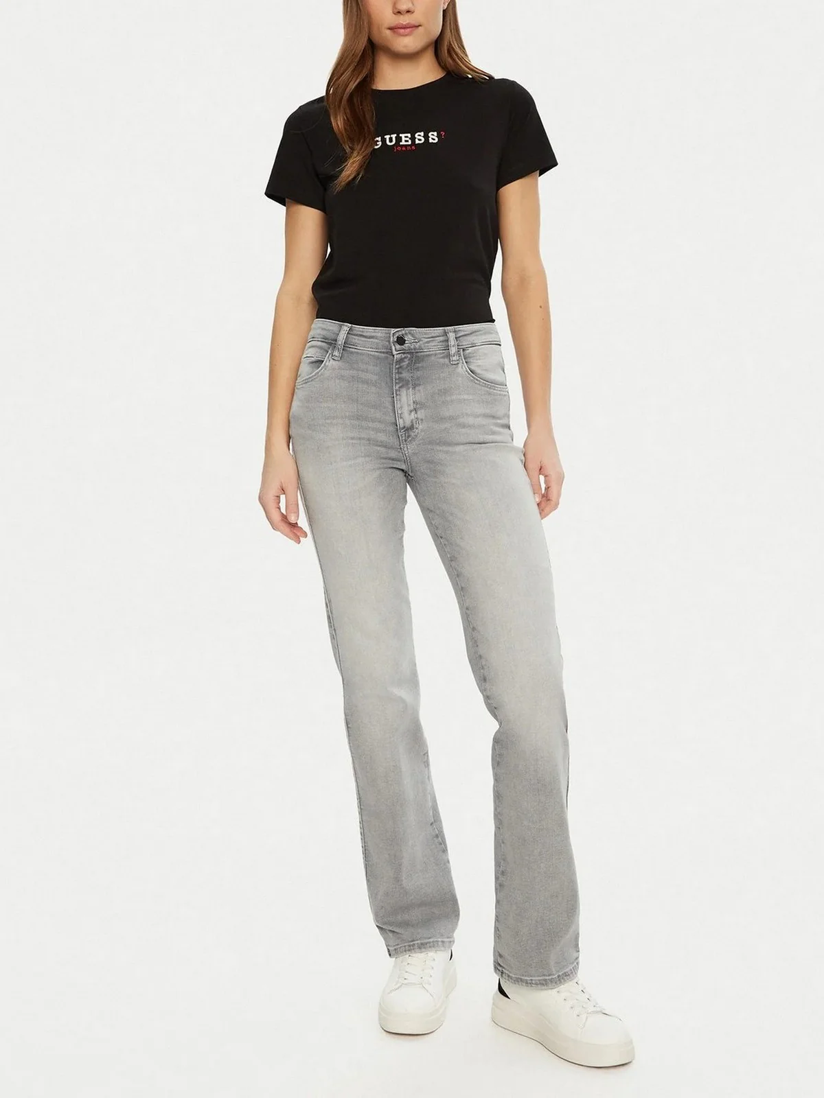 GUESS T-shirt Donna GJ SS CN REG 3D EMBR GUESS TEE W5RI54 J1314 JBLK Jet Black A996 - Image 3