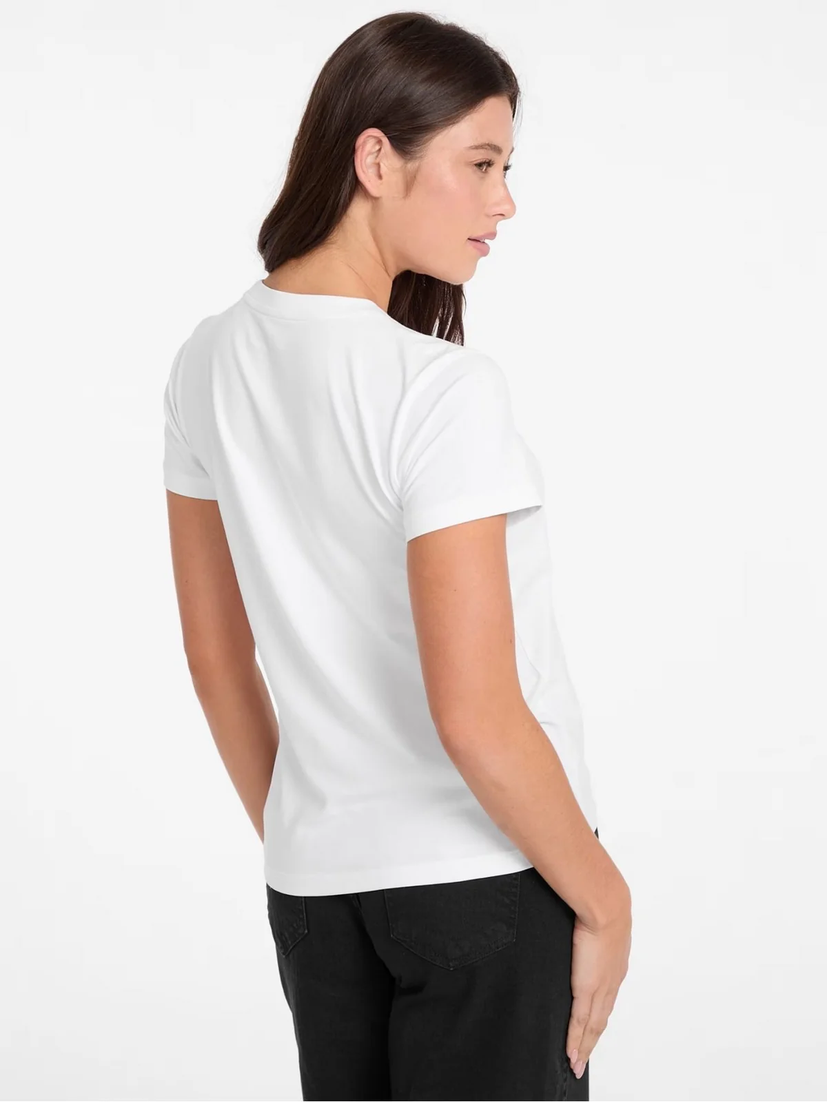 GUESS T-shirt Donna GJ SS CN REG MINI TRIANGLE TEE W4YI10 J1314 G011 Bianco - Image 3