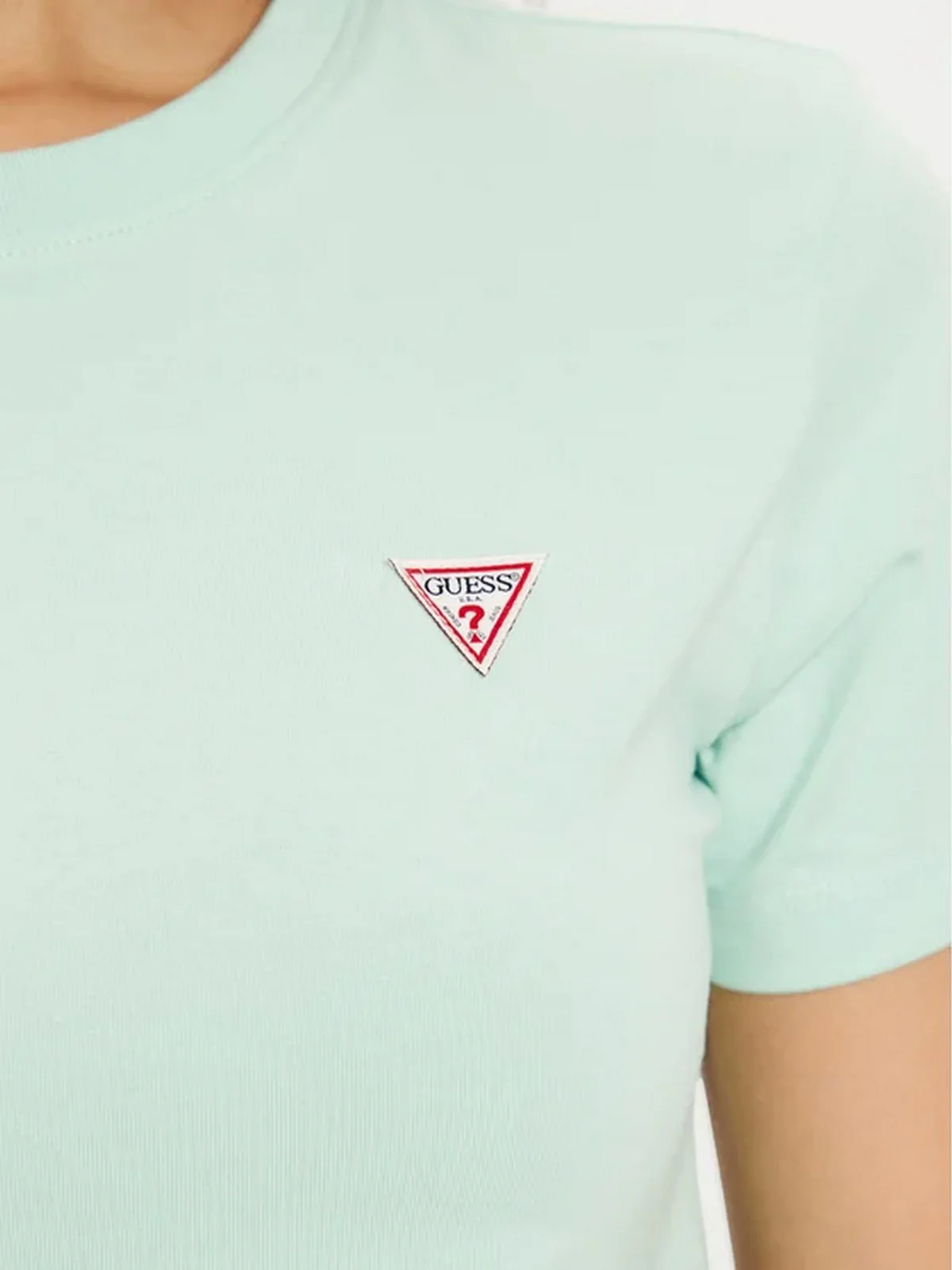 GUESS T-shirt Donna GJ SS CN REG MINI TRIANGLE TEE W4YI10 J1314 G8FG HOPE GREEN - Image 5