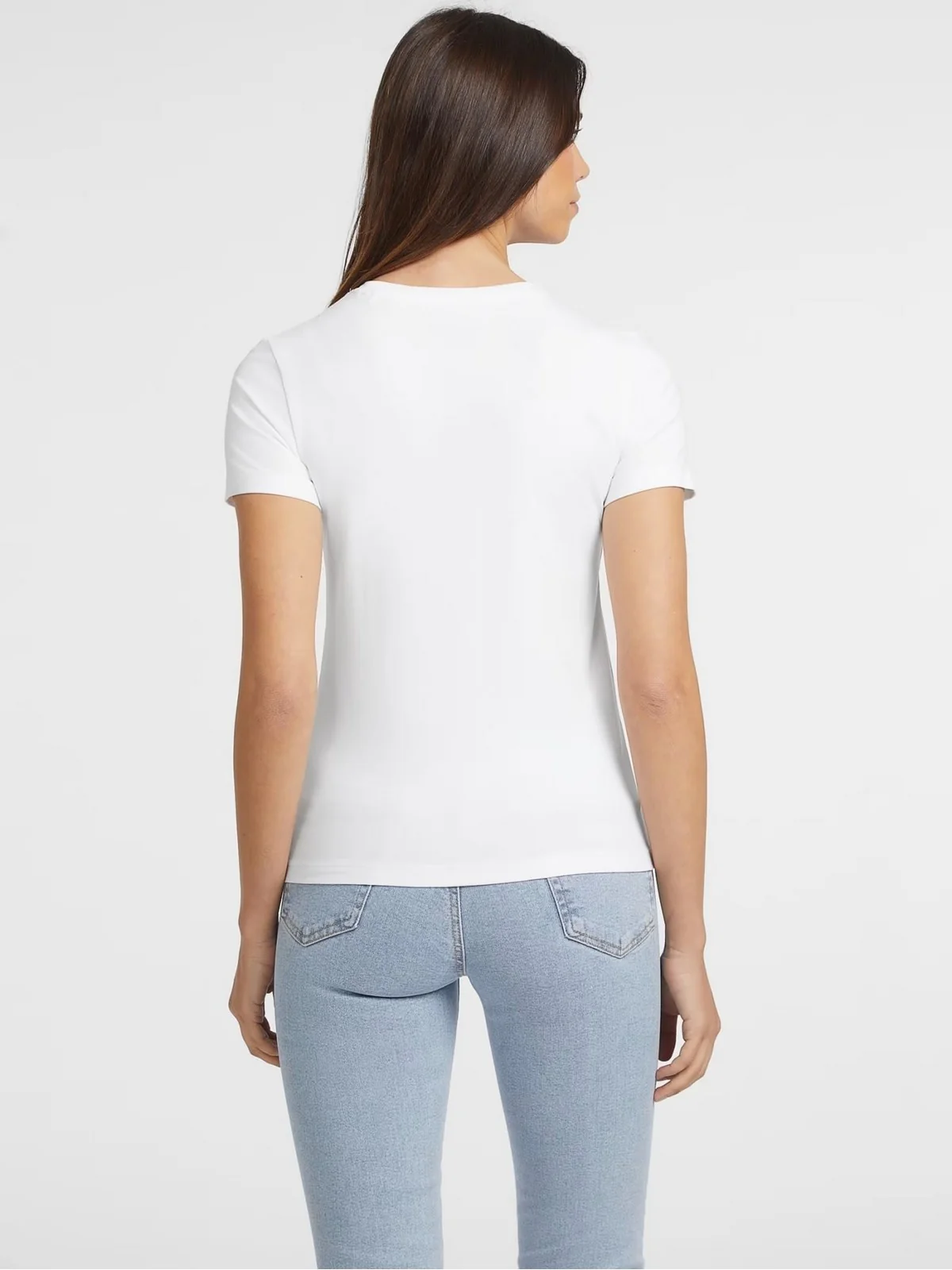 GUESS T-shirt Donna GJ SS CN SLIM AMERICAN TR TEE W4YI03 J1314 G011 PURE WHITE - Image 3