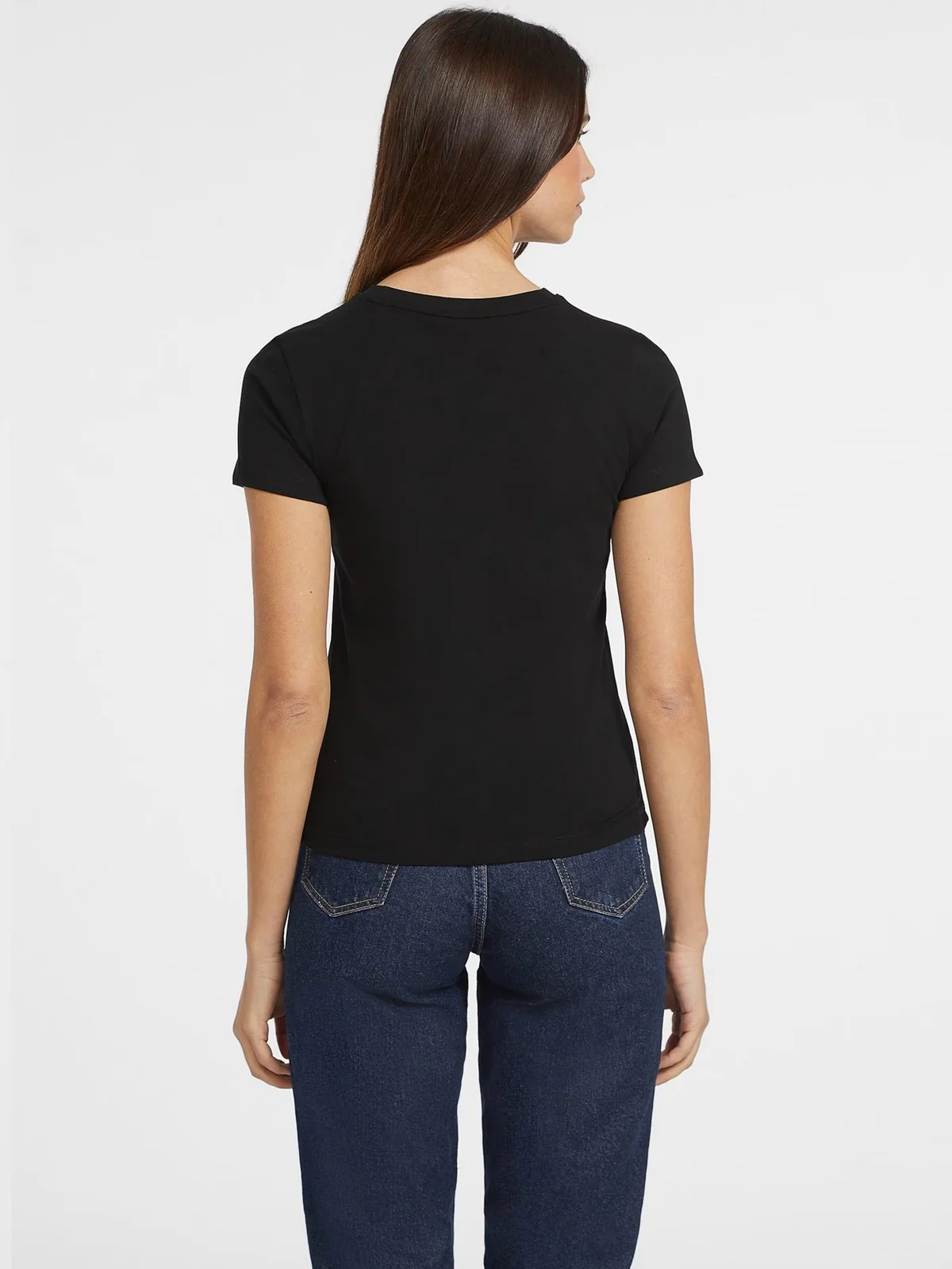 GUESS T-shirt Donna GJ SS CN SLIM AMERICAN TR TEE W4YI03 J1314 JBLK Jet Black A996 - Image 3