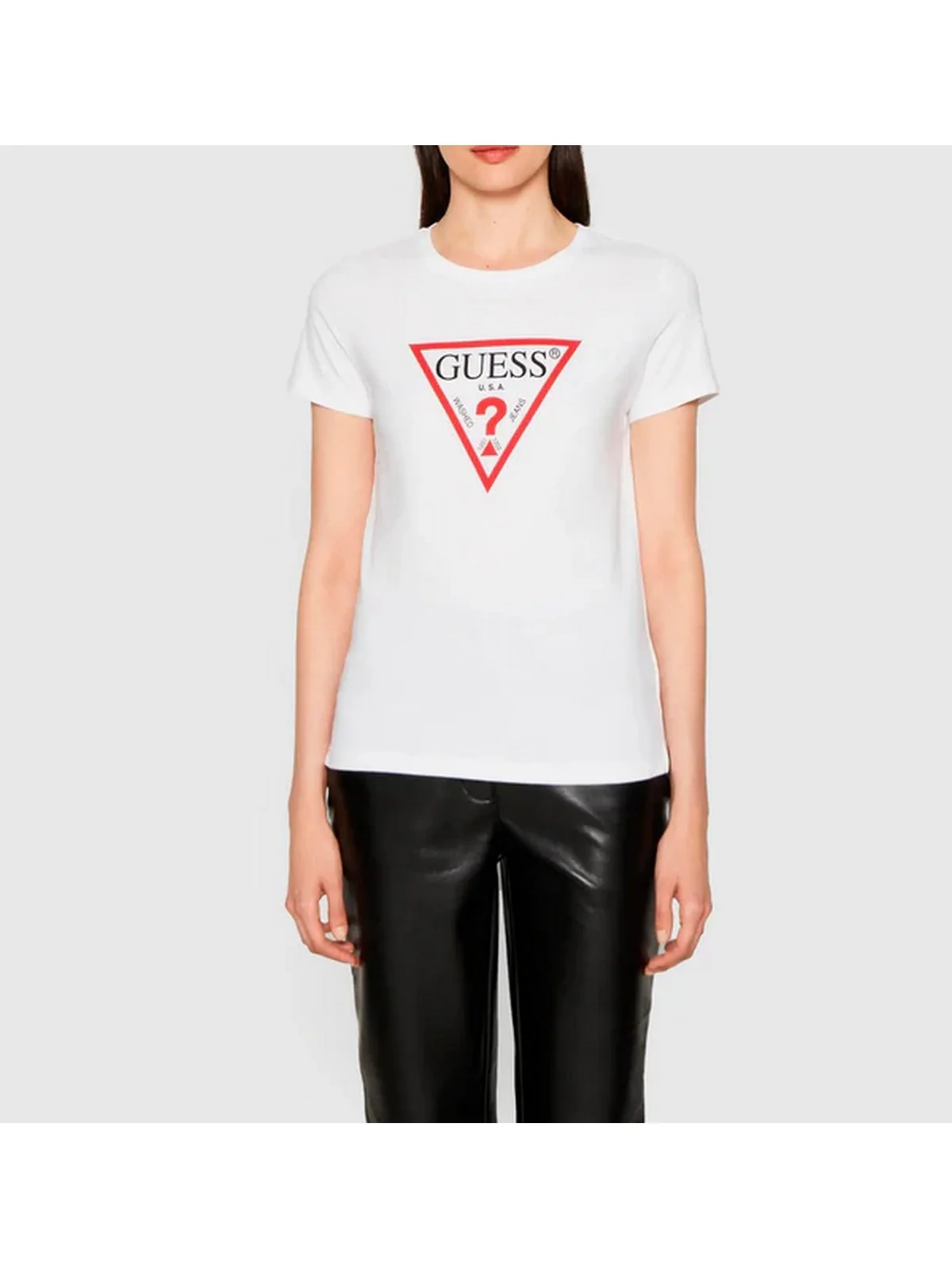 GUESS T-shirt Donna GJ SS CN SLIM ICONIC TEE W4YI04 J1314 G011 PURE WHITE - Image 7