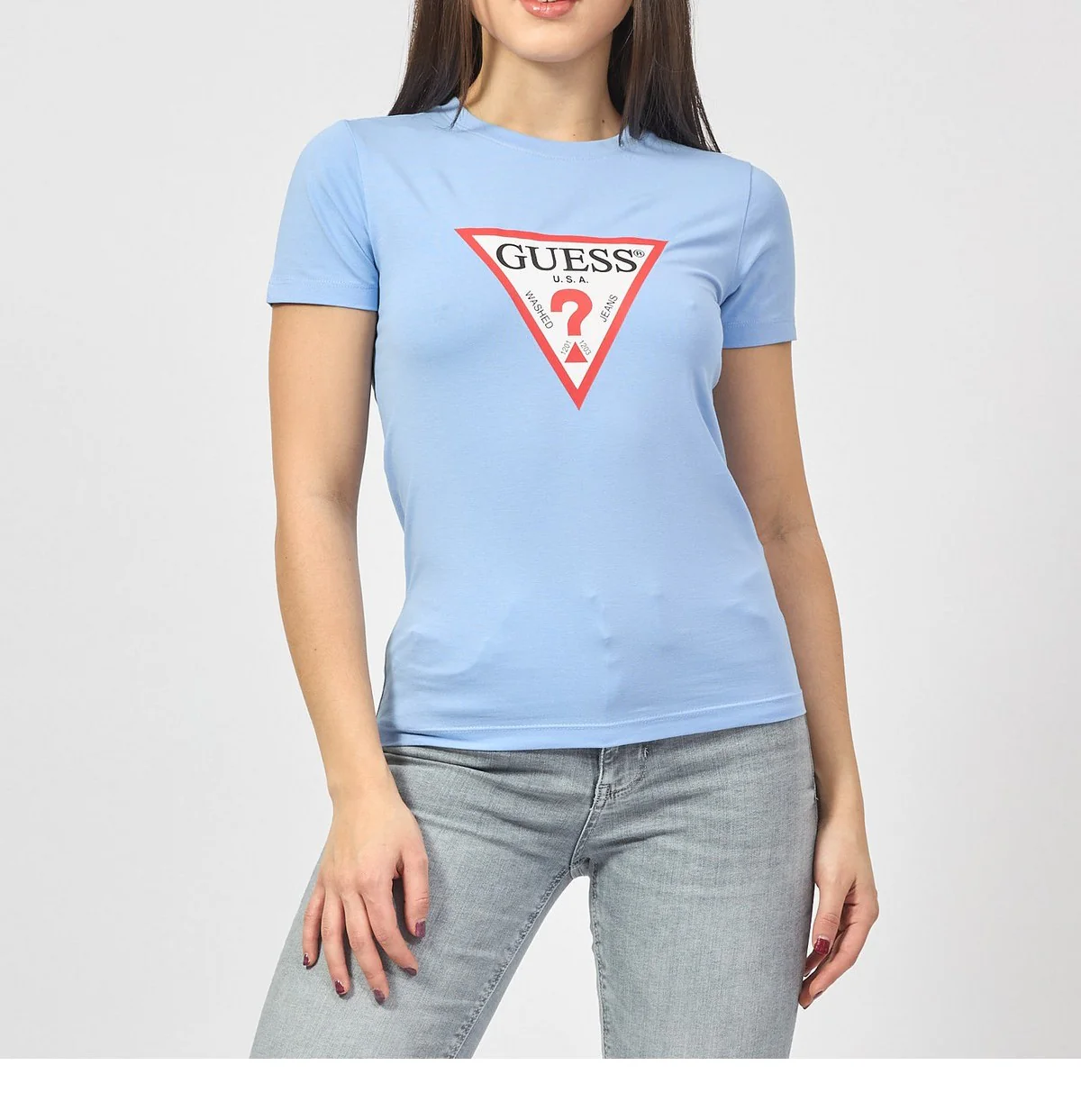 GUESS T-shirt Donna GJ SS CN SLIM ICONIC TEE W4YI04 J1314 G7CP FRESH ZENDY BLUE - Image 3