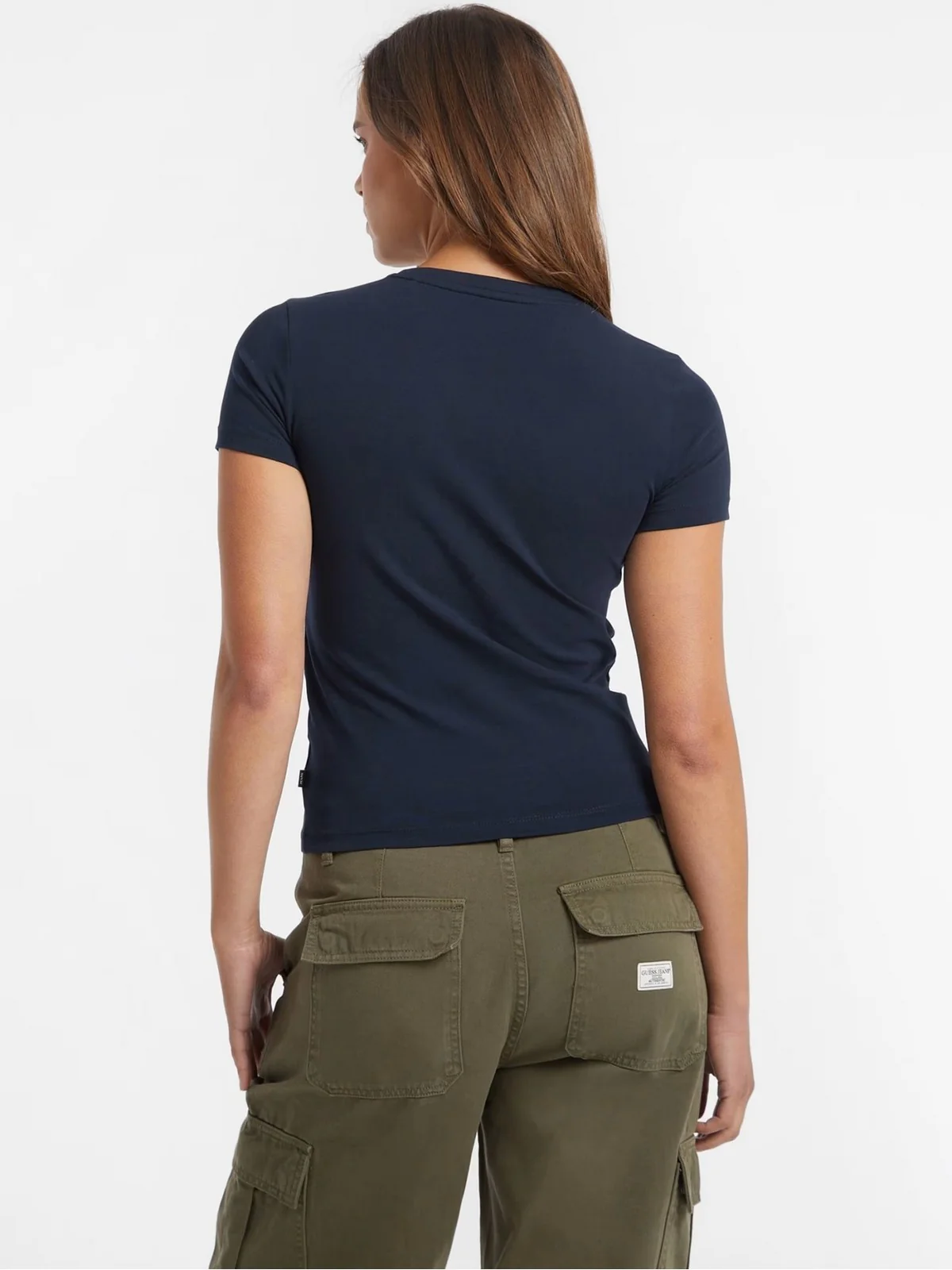 GUESS T-shirt Donna GJ SS CN SLIM LOGO PRINT TEE W4YI01 J1314 A71W DARING OCEAN - Image 5