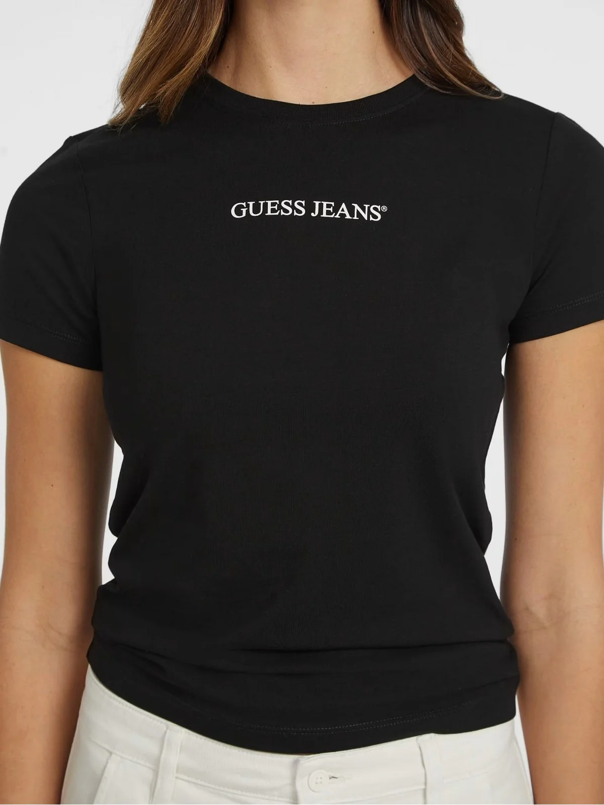 GUESS T-shirt Donna GJ SS CN SLIM LOGO PRINT TEE W4YI01 J1314 JBLK Jet Black A996 - Image 2