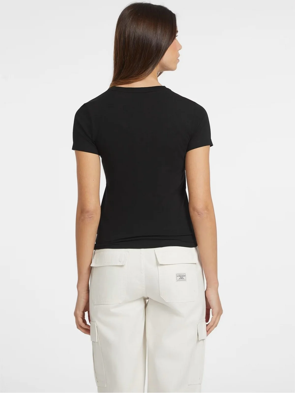 GUESS T-shirt Donna GJ SS CN SLIM LOGO PRINT TEE W4YI01 J1314 JBLK Jet Black A996 - Image 3