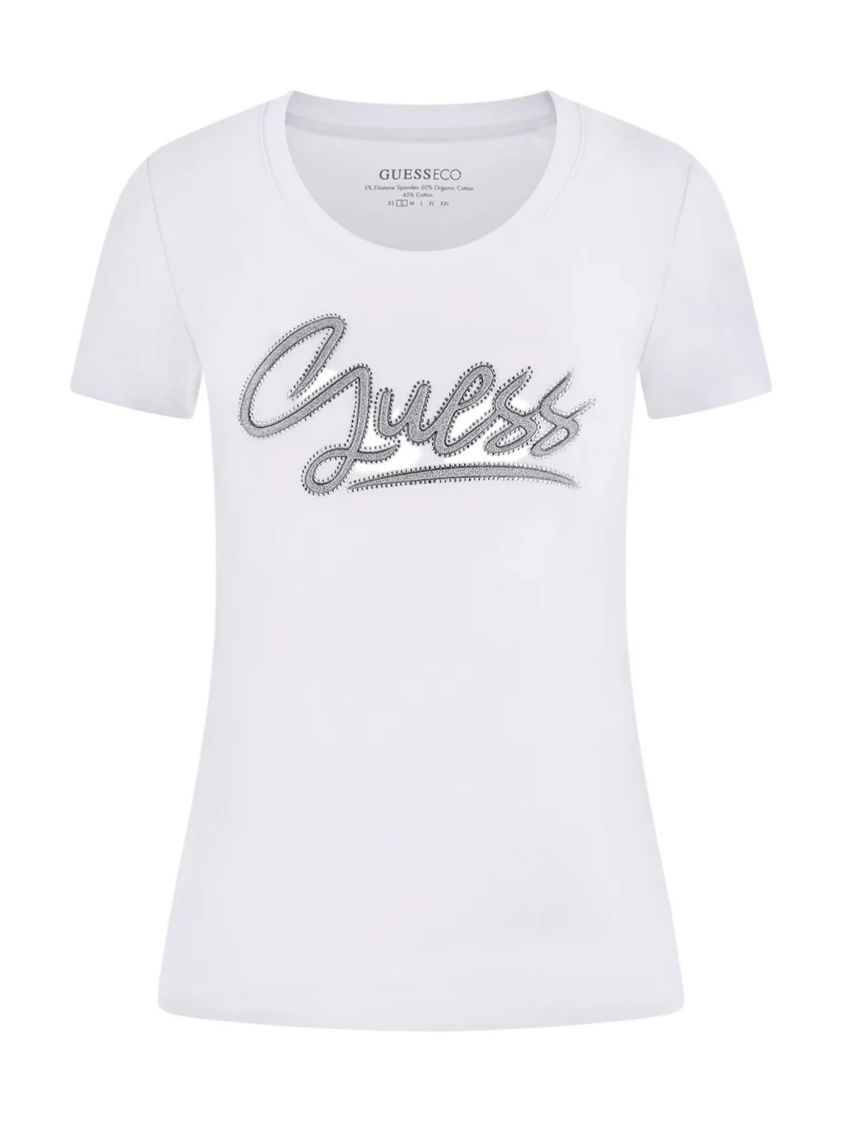GUESS T-shirt Donna SS CN GUESS SCRIPT TEE W6RI24 J1314 G011 PURE WHITE