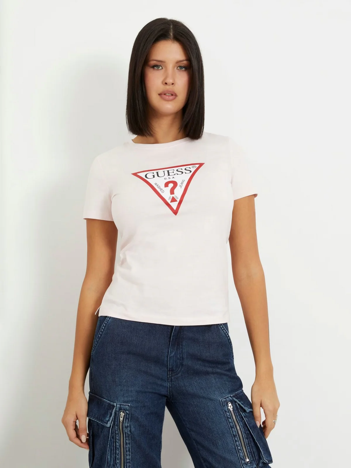 GUESS T-shirt Donna SS CN ORIGINAL TEE W1YI1B I3Z14 A60W Rosa - Image 2
