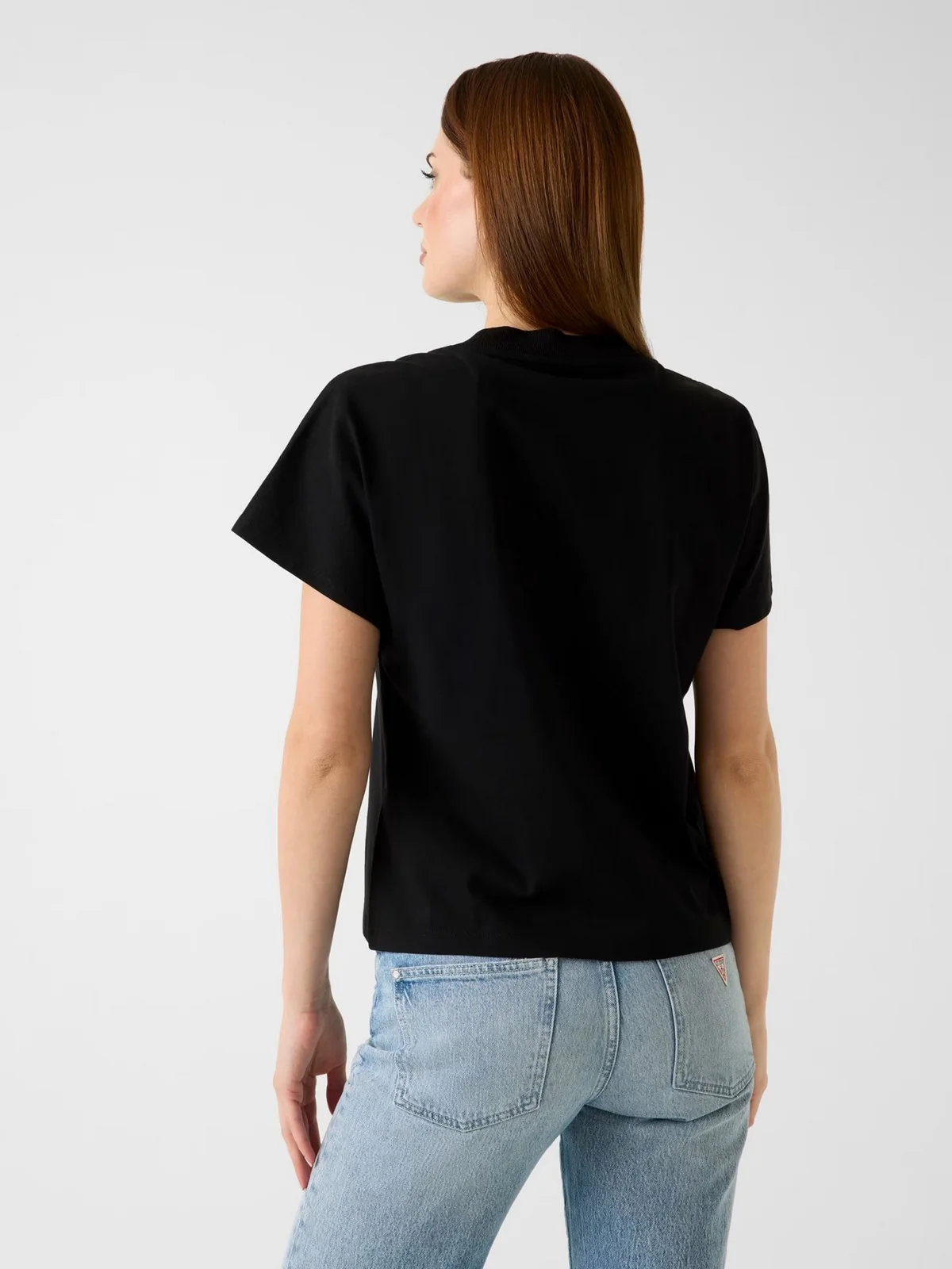 GUESS T-shirt Donna SS CN POPCORN TEE W6RI28 I3Z14 JBLK Jet Black A996 - Image 3
