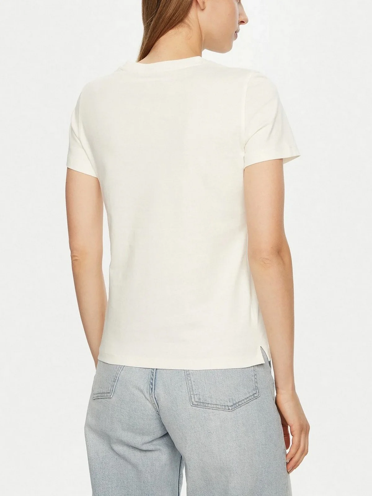 GUESS T-shirt Donna SS CN TRIANGLE LOVE TEE W5RI10 I3Z14 G012 Bianco - Image 3