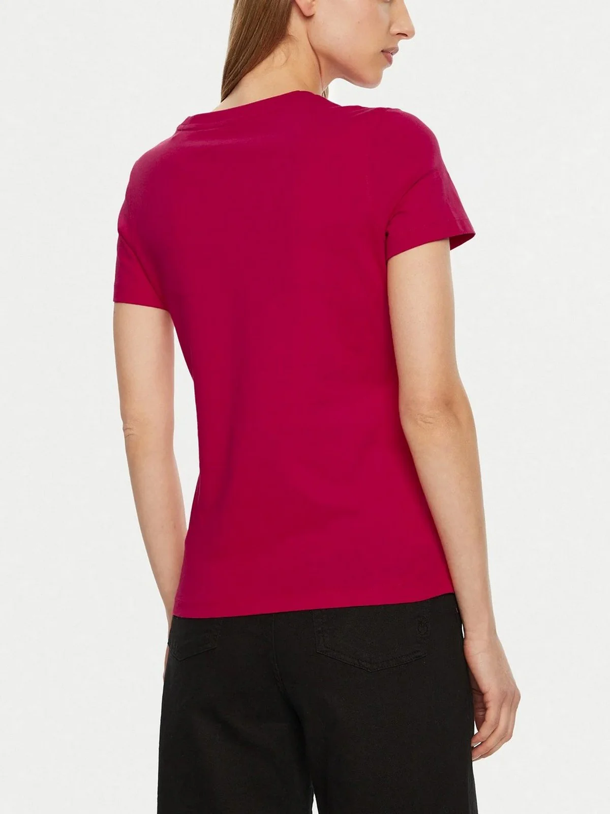 GUESS T-shirt Donna SS CN TRIANGLE LOVE TEE W5RI10 I3Z14 G574 Rosso - Image 3