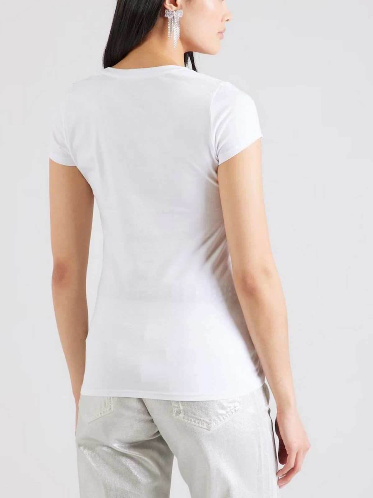 GUESS T-shirt Donna SS TRIANGLE OMBRE R3 TEE W5GI43 KA0Q1 G011 Bianco - Image 3