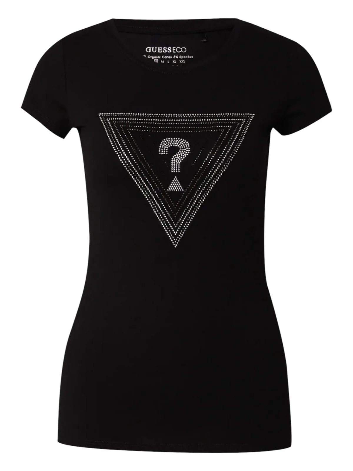 GUESS T-shirt Donna SS TRIANGLE OMBRE R3 TEE W5GI43 KA0Q1 JBLK Nero