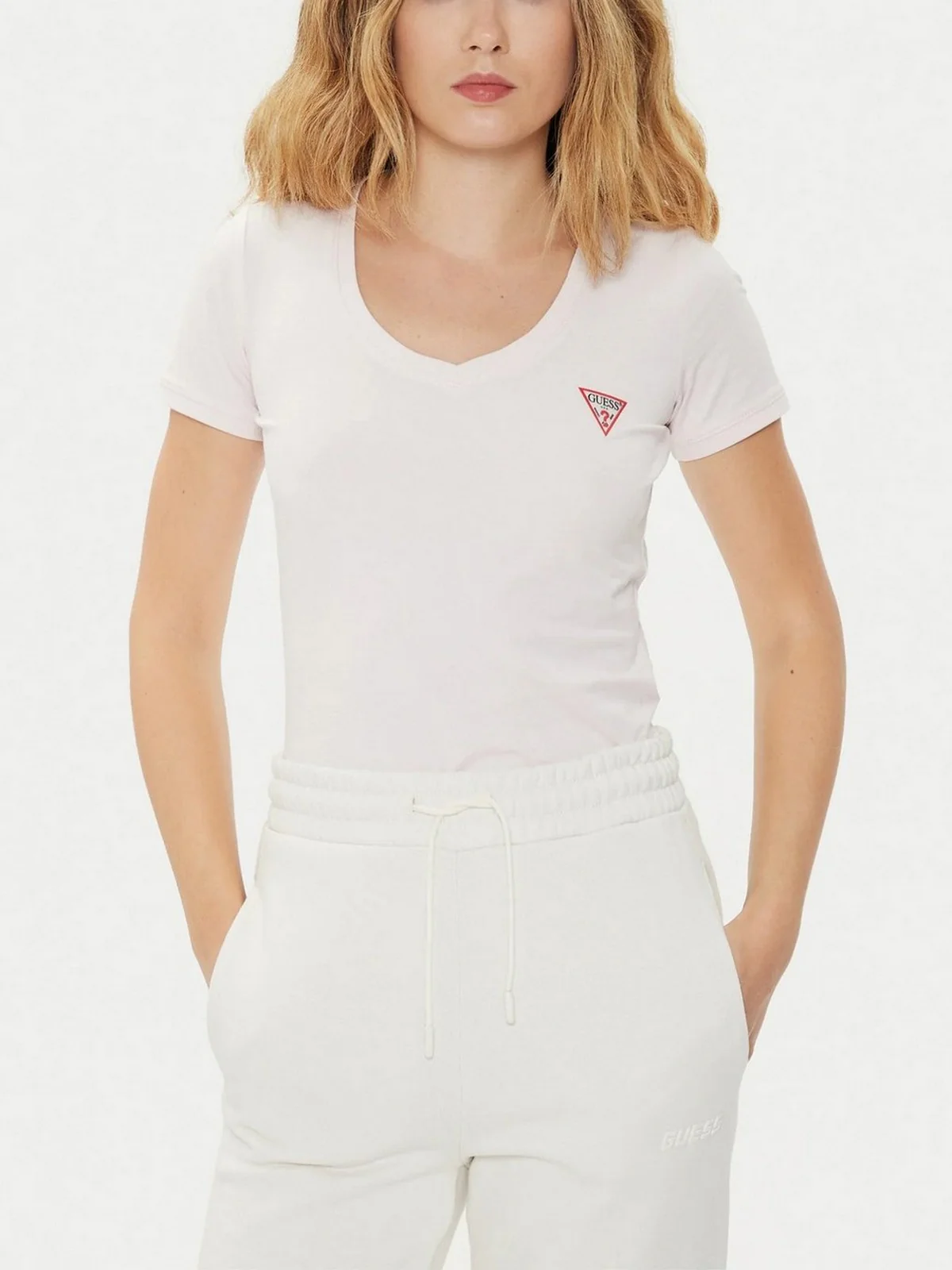 GUESS T-shirt Donna SS VN MINI TRIANGLE TEE W2YI45 J1314 A60W Rosa - Image 2