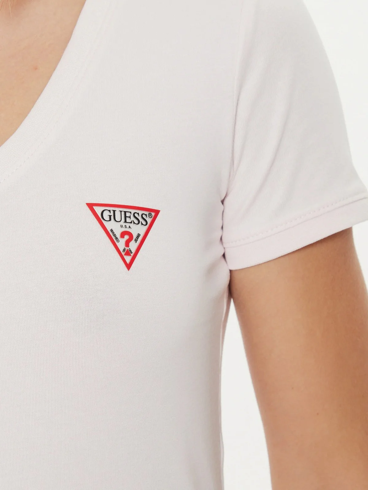 GUESS T-shirt Donna SS VN MINI TRIANGLE TEE W2YI45 J1314 A60W Rosa - Image 4