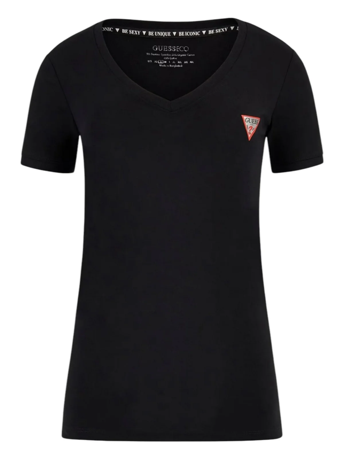 GUESS T-shirt Donna SS VN MINI TRIANGLE TEE W2YI45 J1314 JBLK Nero