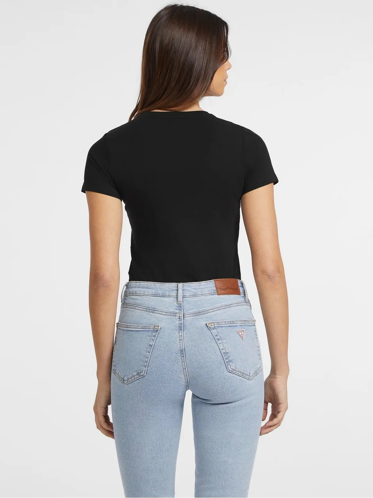 GUESS T-shirt Donna GJ SS CN SLIM MINI AMERICA TEE W4YI02 J1314 JBLK Jet Black A996 - Image 4