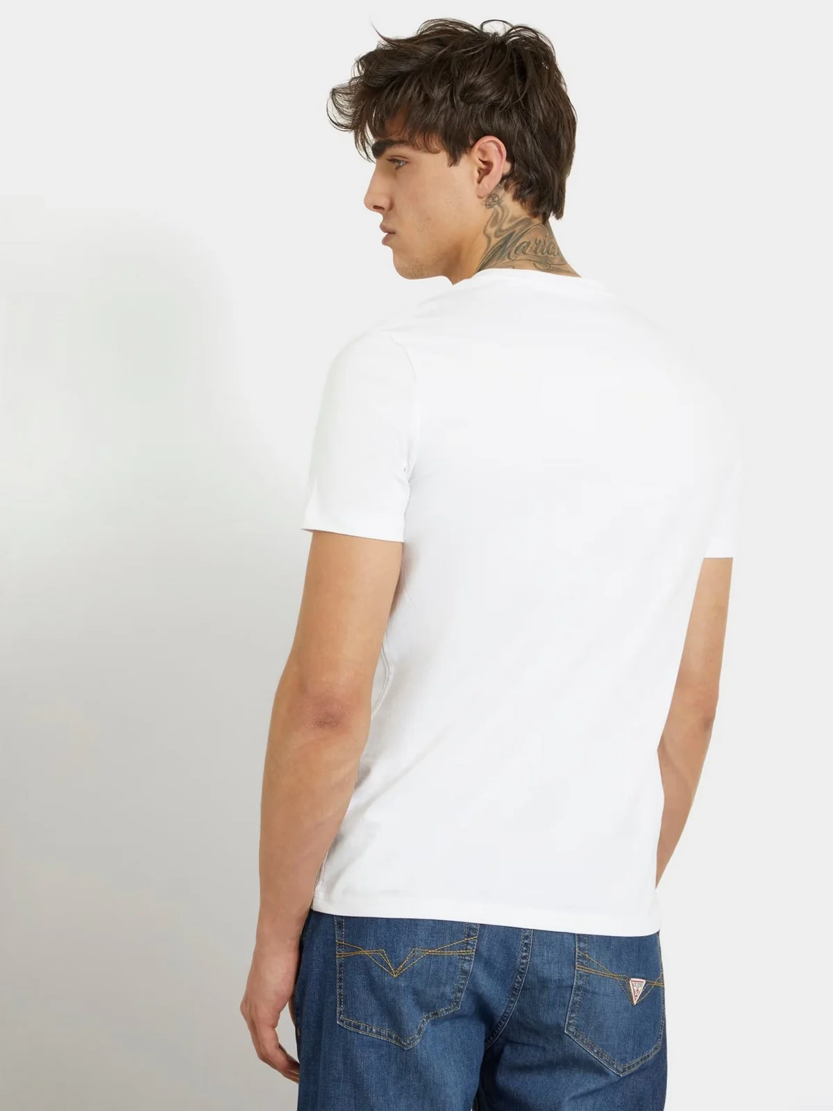 GUESS T-shirt Uomo AIDY CN SS TEE M2YI72 I3Z14 G011 PURE WHITE - Image 3
