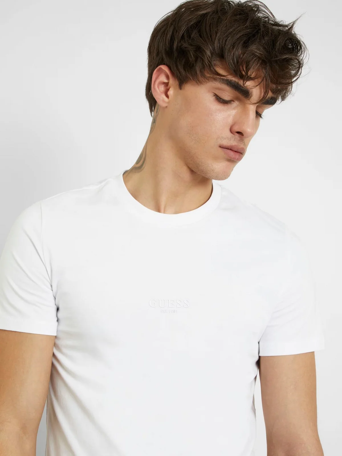 GUESS T-shirt Uomo AIDY CN SS TEE M2YI72 I3Z14 G011 PURE WHITE - Image 4