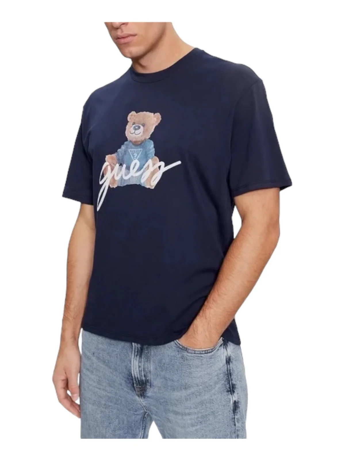 GUESS T-Shirt e Polo Uomo SS BSC GUESS BEAR TE M4RI81 K9RM1 F7BG Blu - Image 3