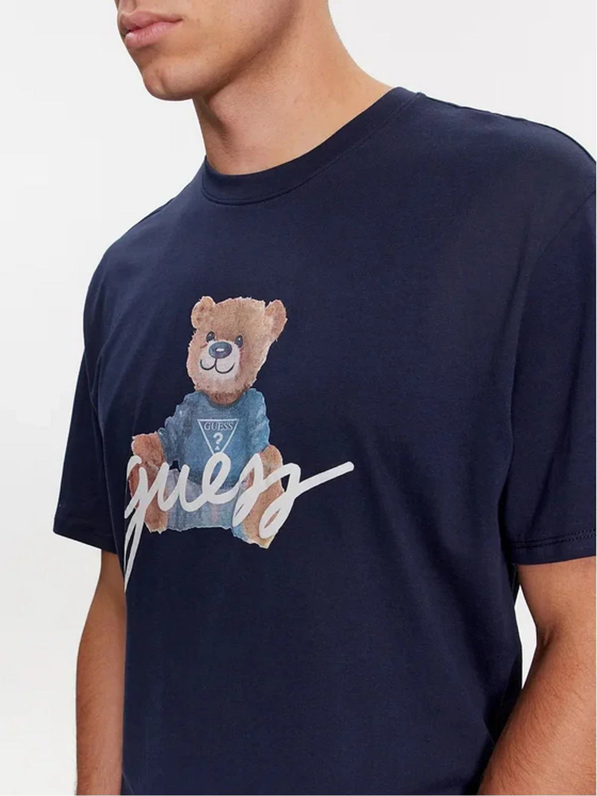 GUESS T-Shirt e Polo Uomo SS BSC GUESS BEAR TE M4RI81 K9RM1 F7BG Blu - Image 5