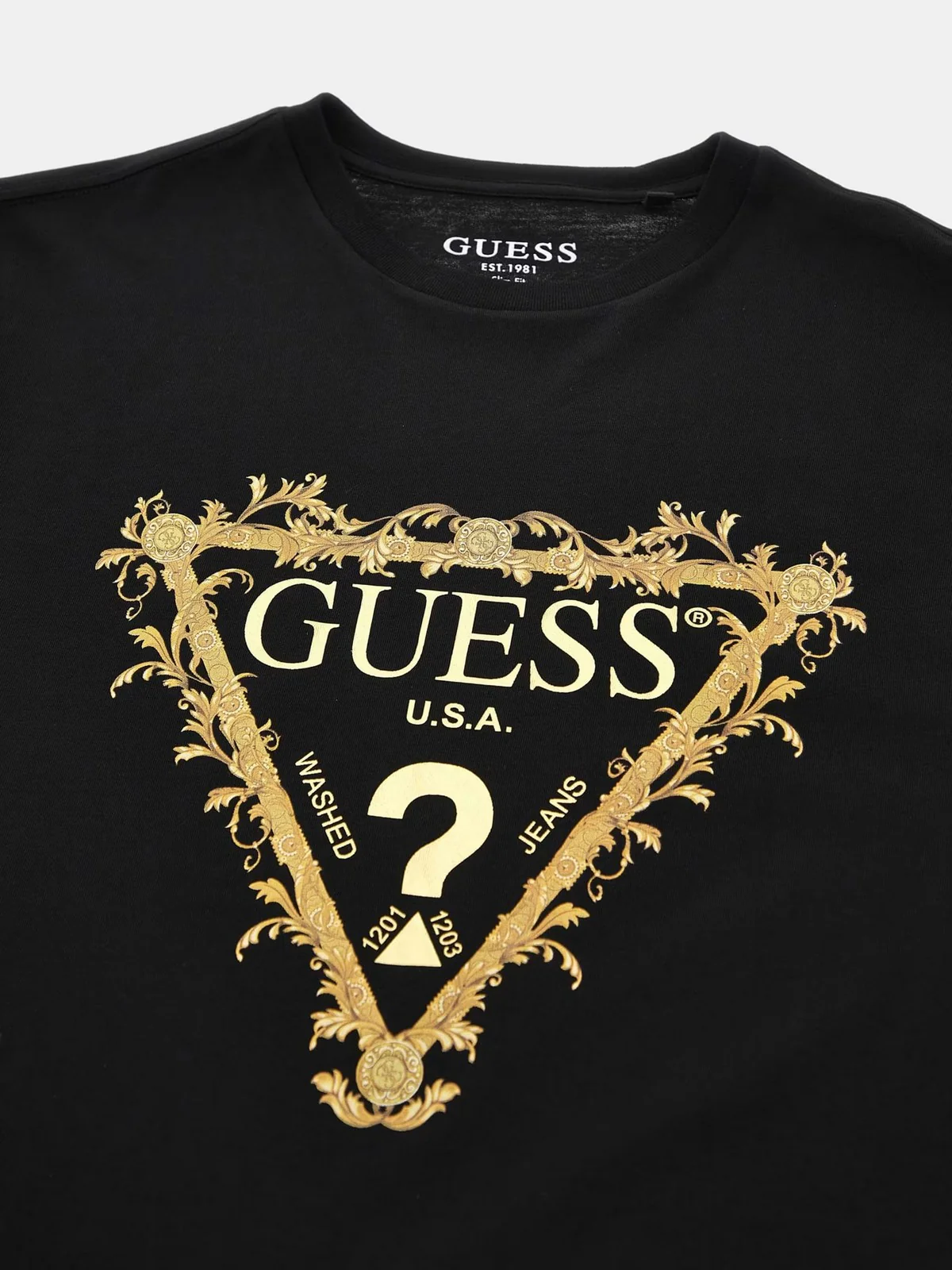 GUESS T-Shirt e Polo Uomo SS BSC GUESS TRI SCR M4RI62 K9RM1 JBLK Nero - Image 4