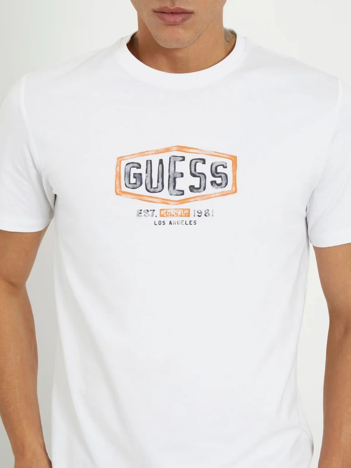 GUESS T-Shirt e Polo Uomo SS CN GUESS BOX CRAC M4RI33 J1314 G011 Bianco - Image 4