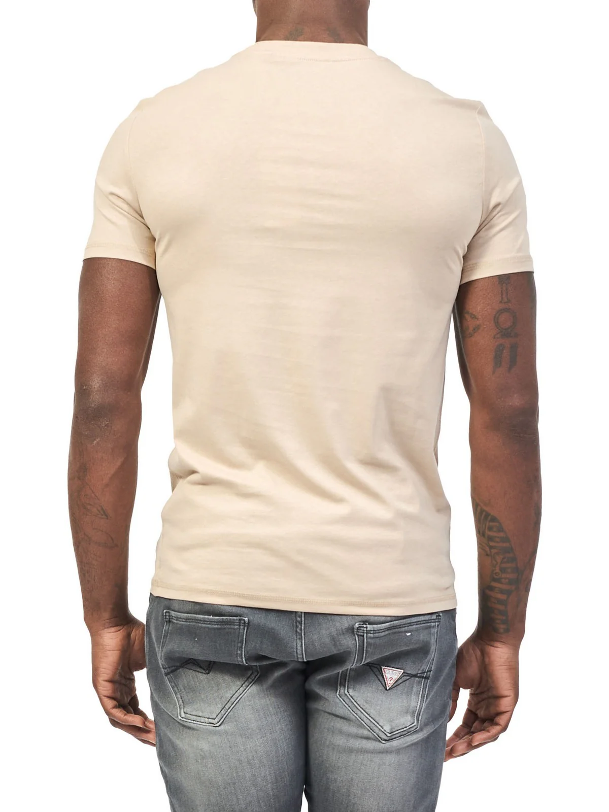 GUESS T-shirt Uomo AIDY CN SS TEE M2YI72 I3Z14 G1DR NEUTRAL SAND - Image 4