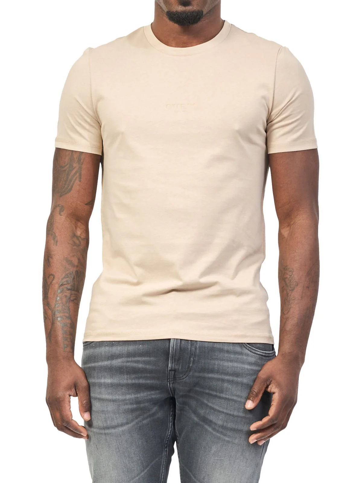 GUESS T-shirt Uomo AIDY CN SS TEE M2YI72 I3Z14 G1DR NEUTRAL SAND - Image 5