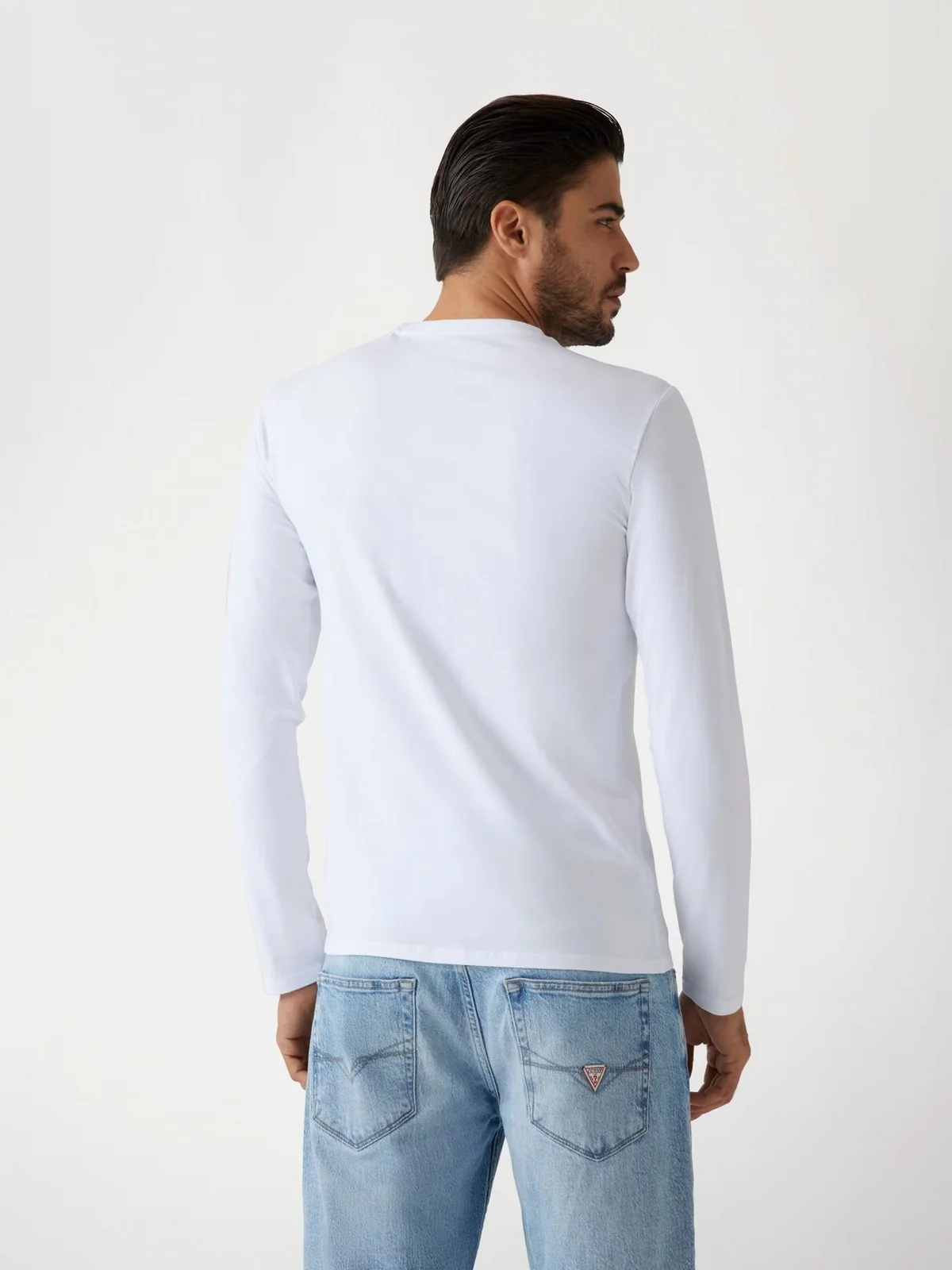 GUESS T-shirt Uomo CN LS CORE TEE M2YI28 J1314 G011 PURE WHITE - Image 7