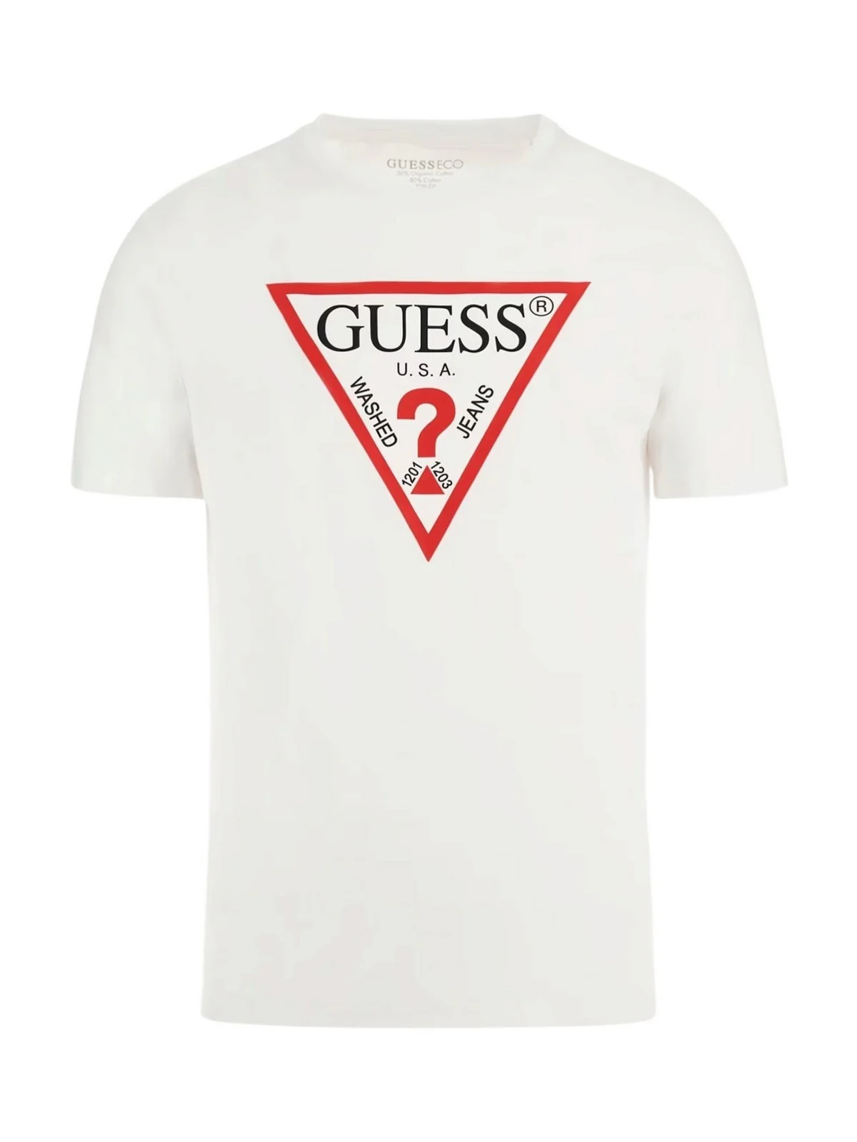 GUESS T-shirt Uomo CN SS ORIGINAL LOGO TEE M2YI71 I3Z14 G011 PURE WHITE