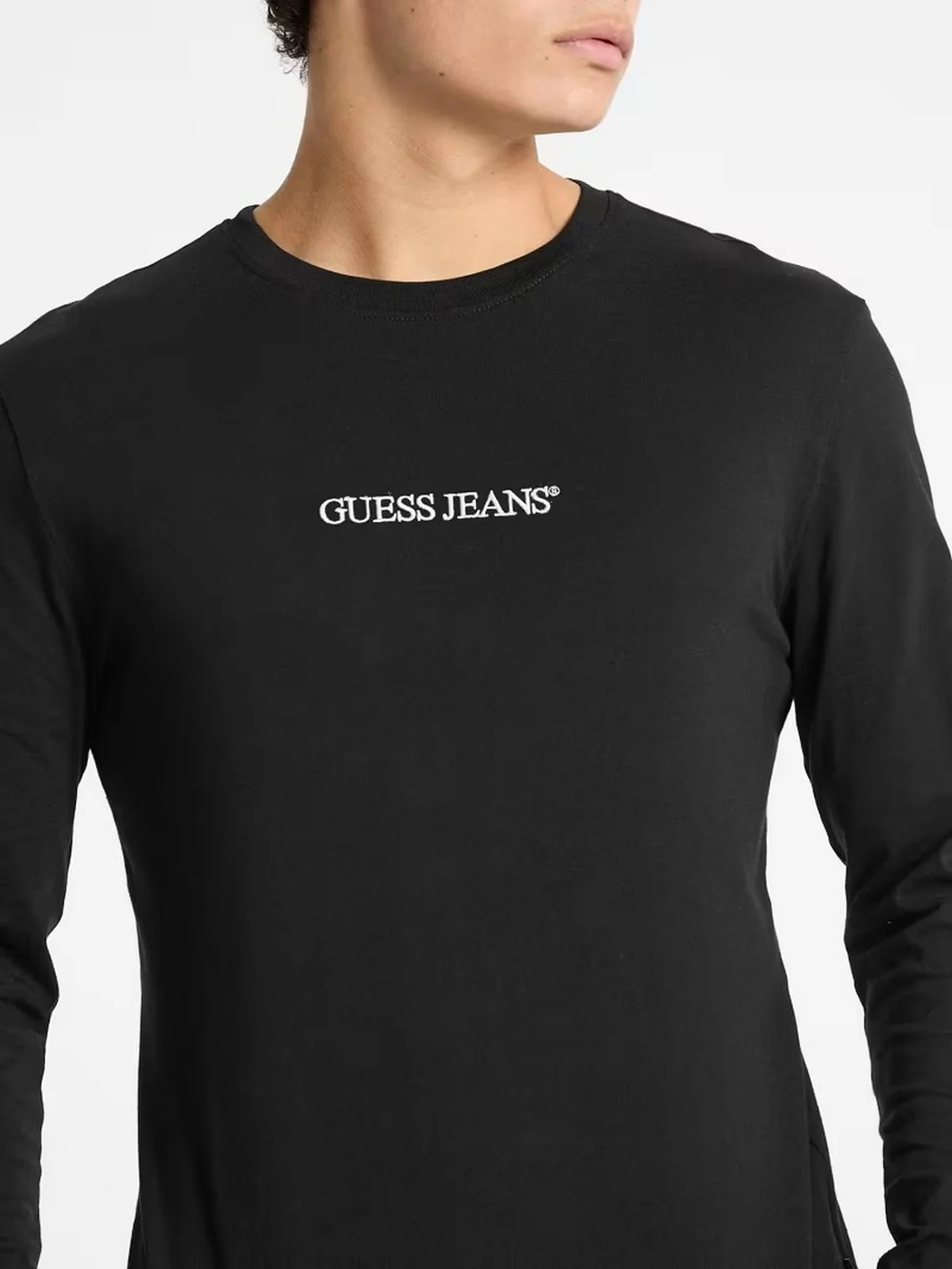 GUESS T-shirt Uomo GJ LS CN REG EMBRO TEE M5RI84 K8HM0 JBLK Jet Black A996 - Image 2
