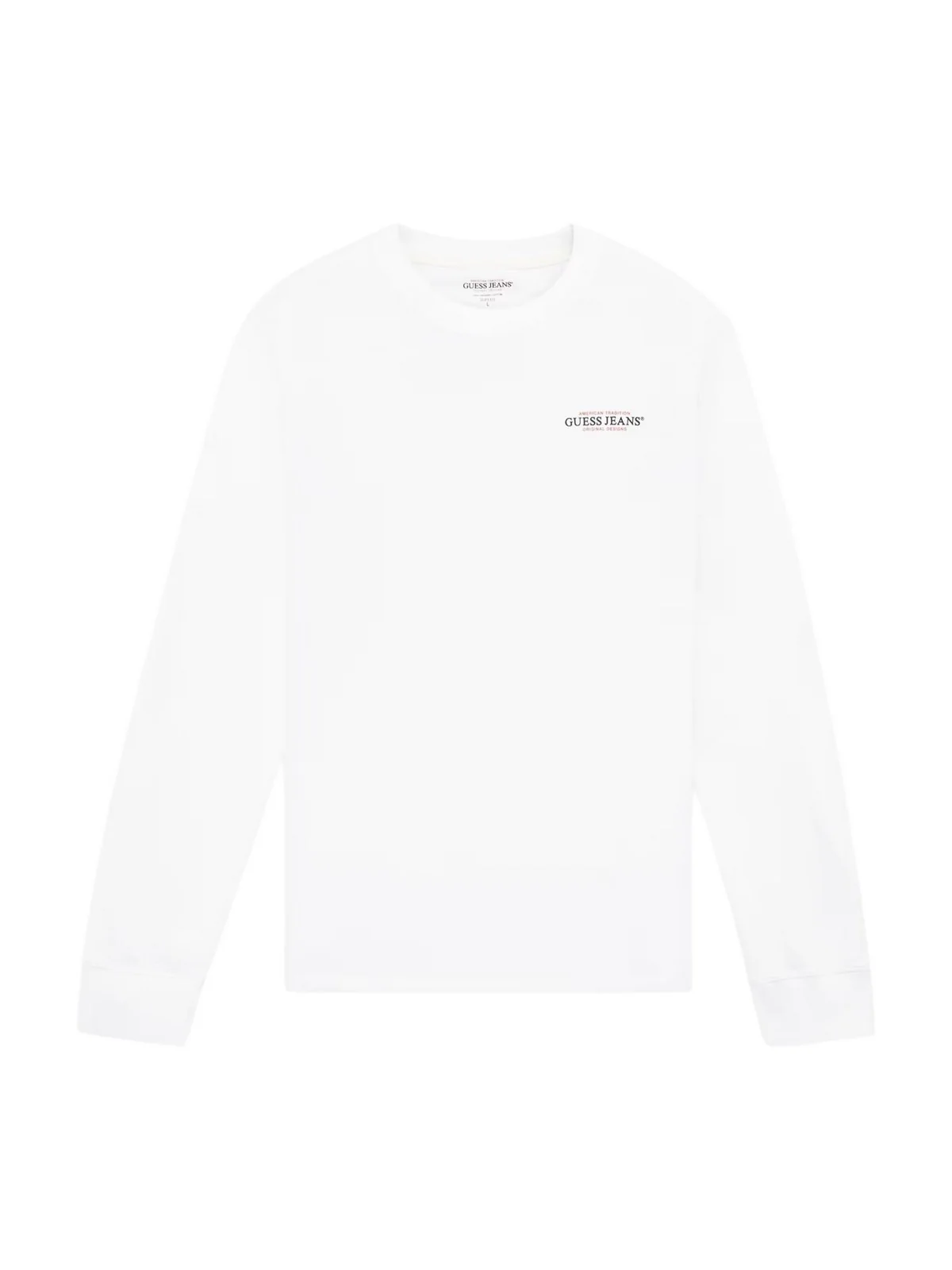 GUESS T-shirt Uomo GJ LS CN SLIM AMERICAN TR TEE M4YI54 K8HM0 G011 PURE WHITE - Image 5