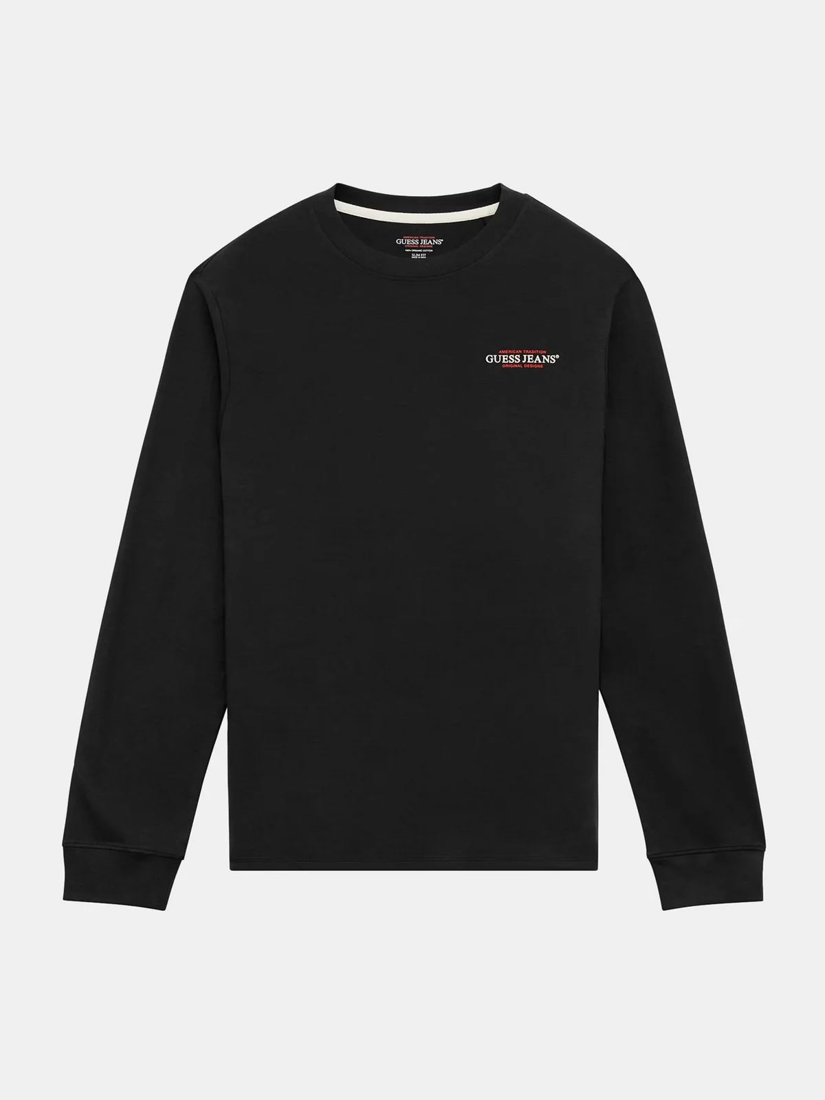 GUESS T-shirt Uomo GJ LS CN SLIM AMERICAN TR TEE M4YI54 K8HM0 JBLK Jet Black A996 - Image 5