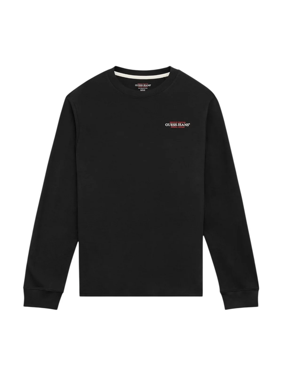 GUESS T-shirt Uomo GJ LS CN SLIM AMERICAN TR TEE M4YI54 K8HM0 JBLK Jet Black A996 - Image 6