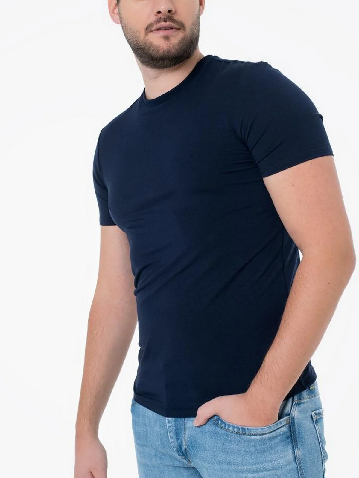 GUESS T-shirt Uomo GJ SLIM FIT SINGLE CN TEE M4BZ38 KBF92 A71W DARING OCEAN - Image 2