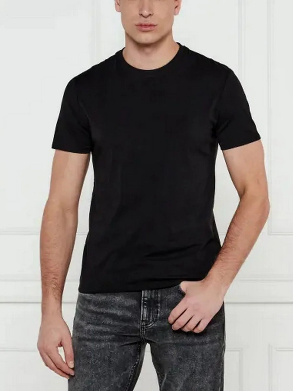 GUESS T-shirt Uomo GJ SLIM FIT SINGLE CN TEE M4BZ39 K6YW1 JBLK Jet Black A996 - Image 2