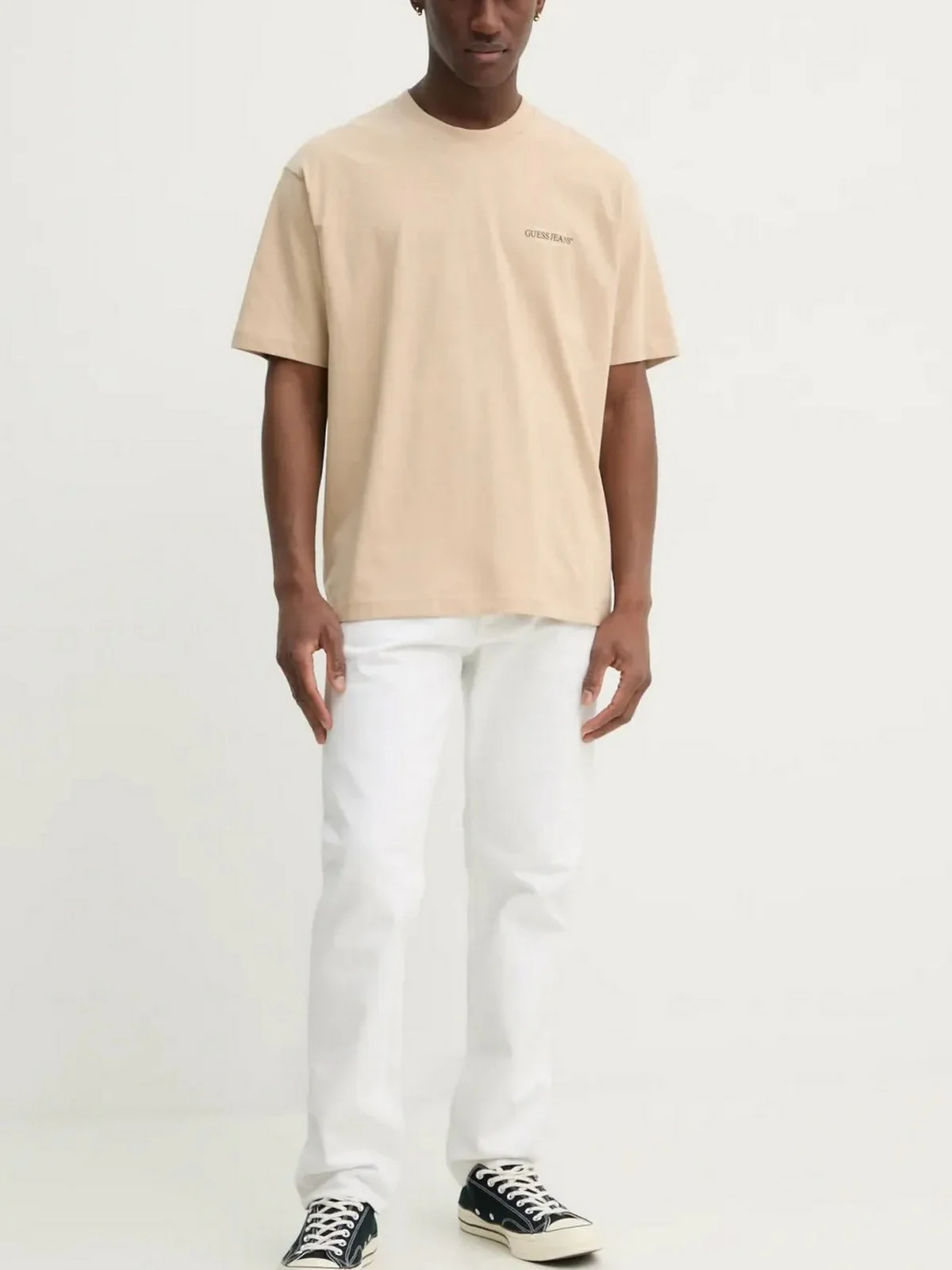 GUESS T-shirt Uomo GJ SS CN OS AMERICAN TRAD TEE M4BI75 K8FQ4 A117 SAFARI TAN - Image 3