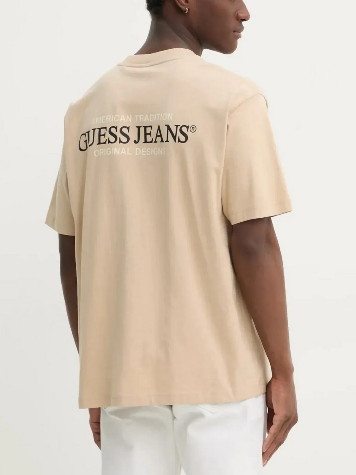 GUESS T-shirt Uomo GJ SS CN OS AMERICAN TRAD TEE M4BI75 K8FQ4 A117 SAFARI TAN - Image 4