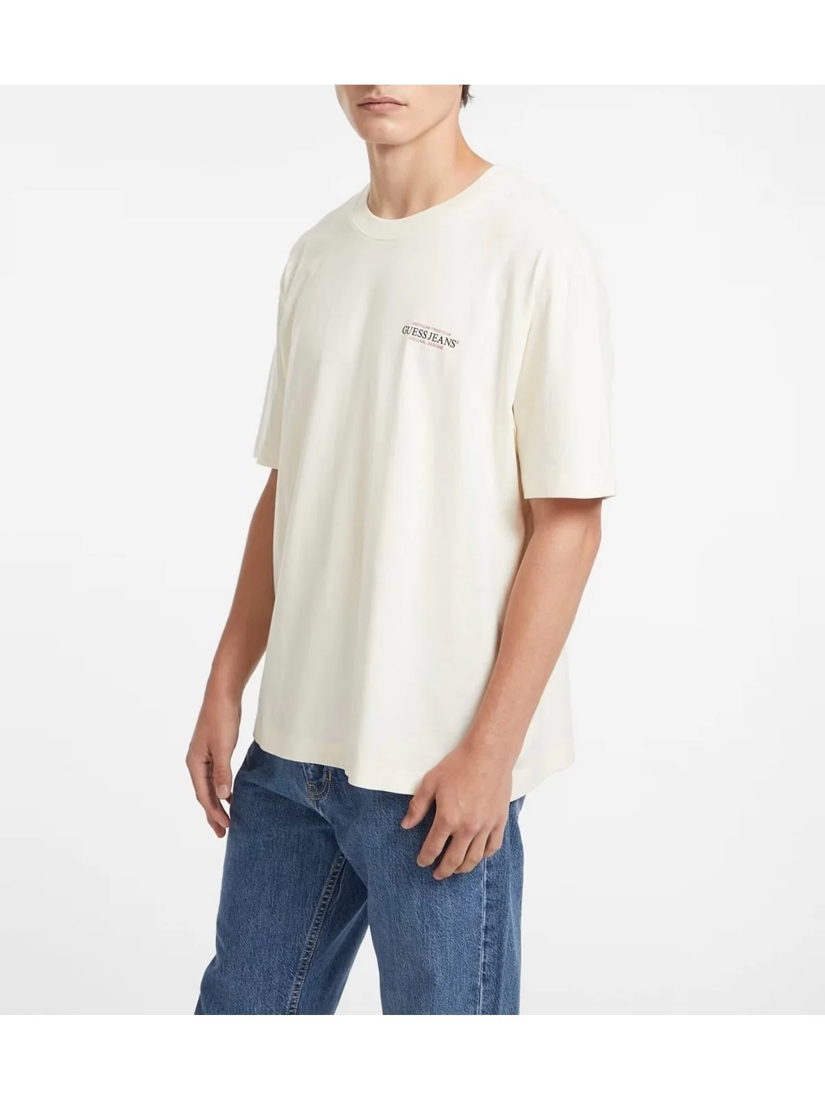 GUESS T-shirt Uomo GJ SS CN OS AMERICAN TRAD TEE M4BI75 K8FQ4 G053 SANDY SHORE - Image 2