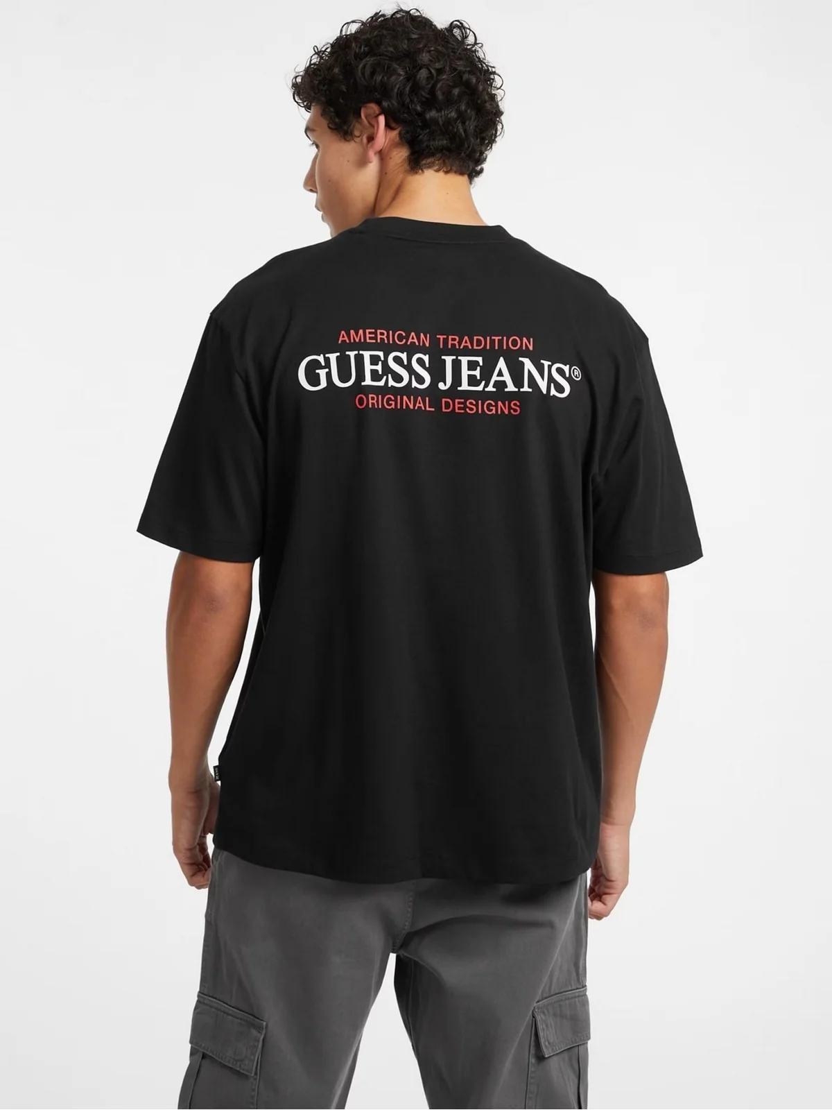 GUESS T-shirt Uomo GJ SS CN OS AMERICAN TRAD TEE M4BI75 K8FQ4 JBLK Jet Black A996 - Image 3