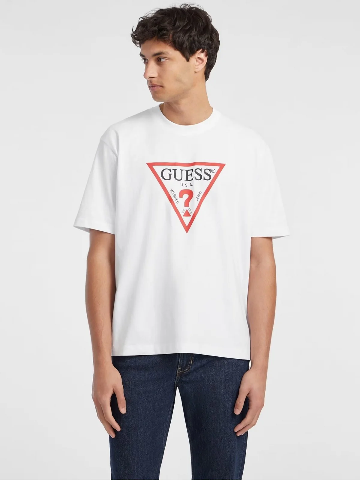 GUESS T-shirt Uomo GJ SS CN OS ICONIC TEE M4YI45 K8FQ4 G011 Bianco - Image 2