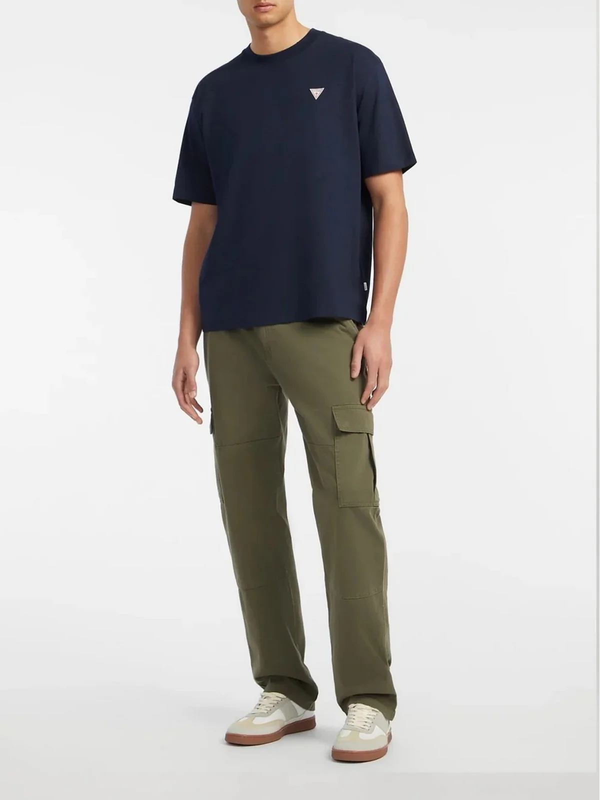 GUESS T-shirt Uomo GJ SS CN OS MINI TRIANGLE TEE M4YI46 K8FQ4 A71W DARING OCEAN - Image 2