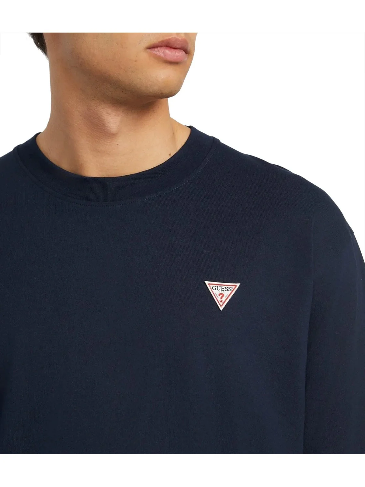 GUESS T-shirt Uomo GJ SS CN OS MINI TRIANGLE TEE M4YI46 K8FQ4 A71W DARING OCEAN - Image 4
