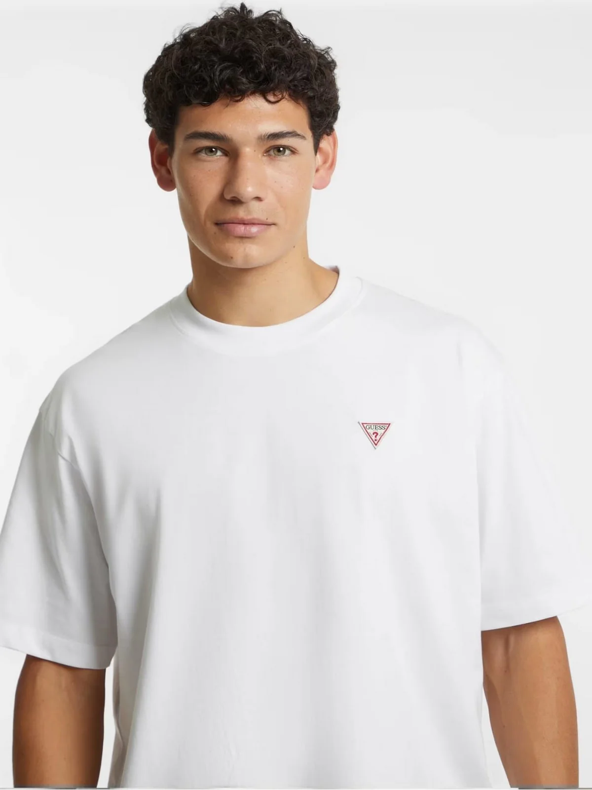 GUESS T-shirt Uomo GJ SS CN OS MINI TRIANGLE TEE M4YI46 K8FQ4 G011 PURE WHITE - Image 2