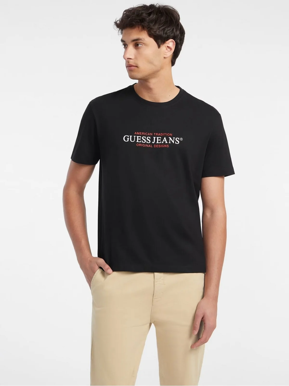 GUESS T-shirt Uomo GJ SS CN REG AMERICAN TRAD TEE M4YI42 K8FQ4 JBLK Jet Black A996 - Image 2